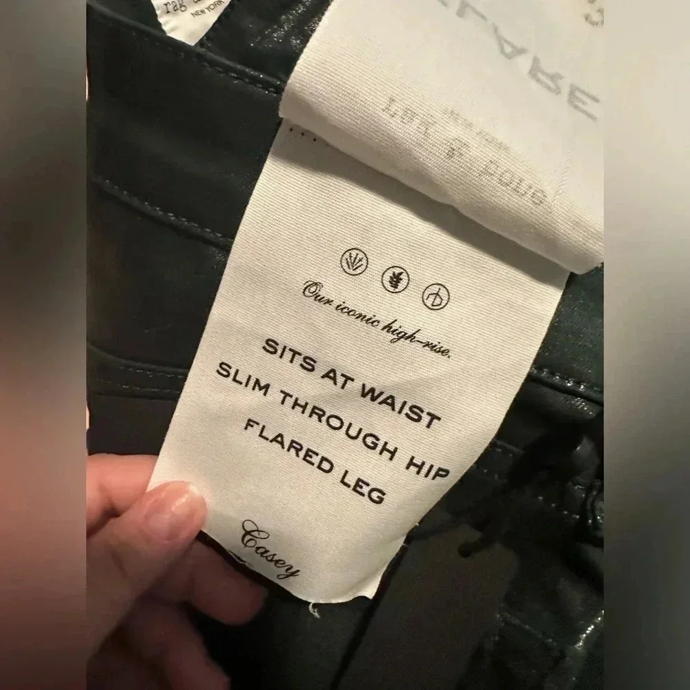 Rag & Bone Casey High-Rise Ankle Flare Coated Pine Grove NWT size 30 - Picture 5 of 10